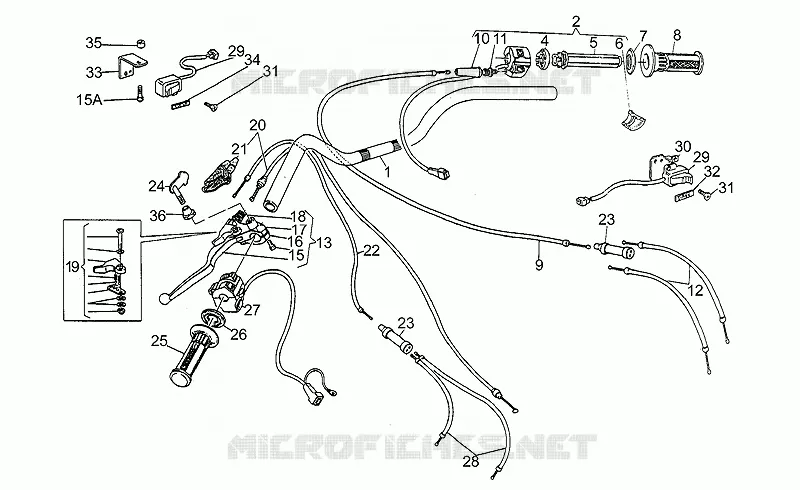 Guidon MOTO GUZZI MOTO-GUZZI-MOTORCYCLES 350 V35 2001  V 35 Carabinieri/PA