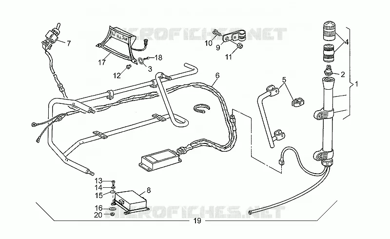 Lampe stroboscopique II MOTO GUZZI MOTO-GUZZI-MOTORCYCLES 350 V35 1998  V 35 Carabinieri/PA