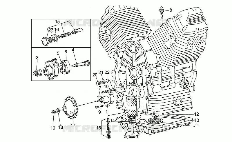 Pompe huile MOTO GUZZI MOTO-GUZZI-MOTORCYCLES 350 V35 1992  V 35 Carabinieri/PA
