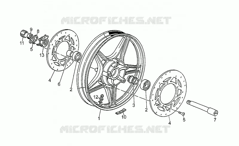 Roue Av. MOTO GUZZI MOTO-GUZZI-MOTORCYCLES 350 V35 2000  V 35 Carabinieri/PA