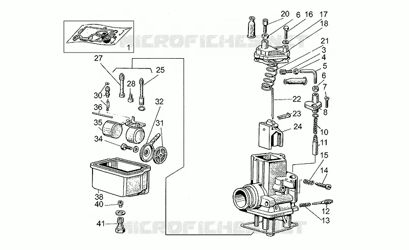 Carburateurs V35C MOTO GUZZI MOTO-GUZZI-MOTORCYCLES 350 V35 1983  V 35 C - V 50 C
