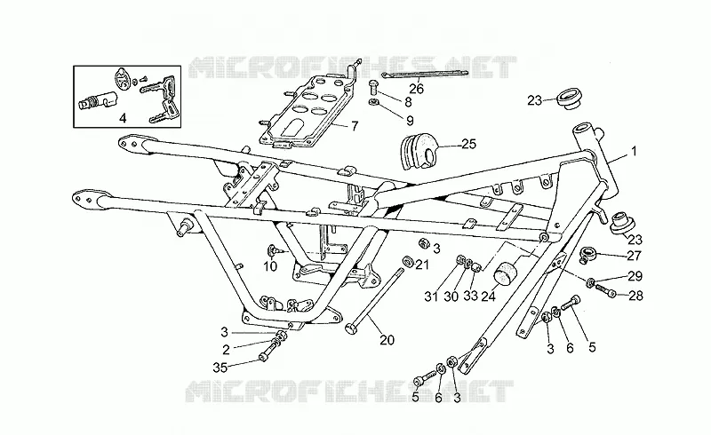 Chassis MOTO GUZZI MOTO-GUZZI-MOTORCYCLES 350 V35 1984  V 35 C - V 50 C