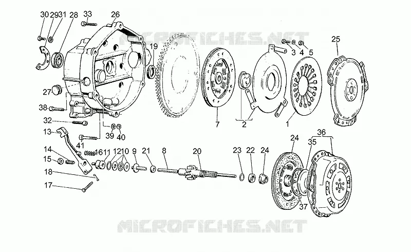 Embrayage MOTO GUZZI MOTO-GUZZI-MOTORCYCLES 350 V35 1985  V 35 C - V 50 C