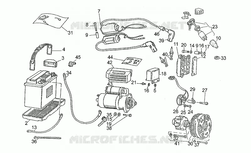 Dispositifs électriques MOTO GUZZI MOTO-GUZZI-MOTORCYCLES 350 V35 1986  V 35 Florida
