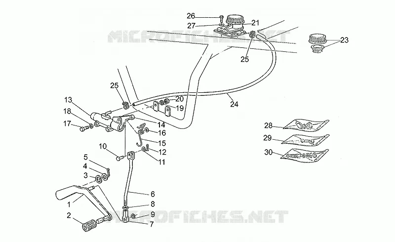 Pompe frein arrière MOTO GUZZI MOTO-GUZZI-MOTORCYCLES 350 V35 1987  V 35 Florida