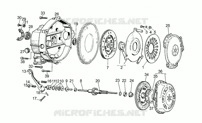 Embrayage MOTO GUZZI MOTO-GUZZI-MOTORCYCLES 350 V35 1981  V 35 II