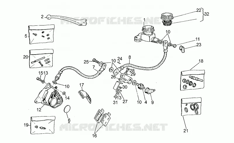 Maît. cyl. frein AV MOTO GUZZI MOTO-GUZZI-MOTORCYCLES 350 V35 1984  V 35 II