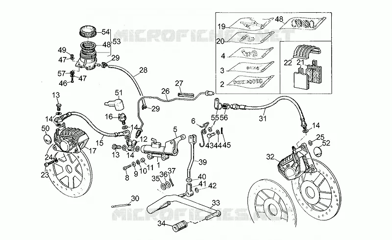 Pompe frein arrière MOTO GUZZI MOTO-GUZZI-MOTORCYCLES 350 V35 1982  V 35 II