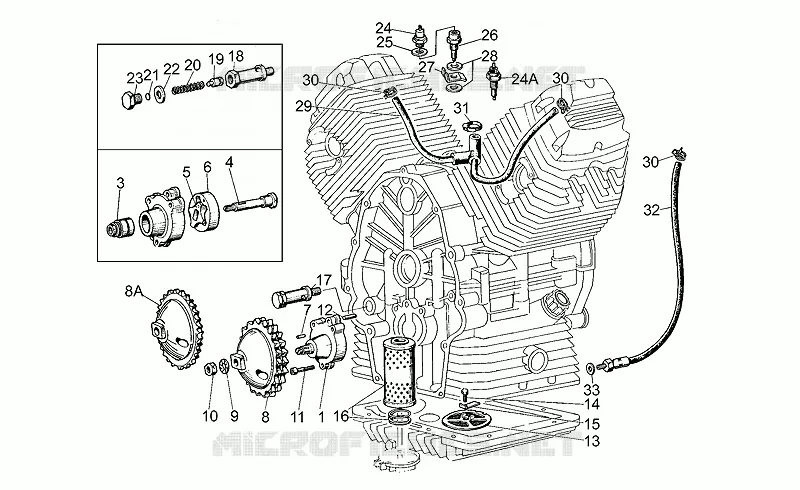 Pompe huile MOTO GUZZI MOTO-GUZZI-MOTORCYCLES 350 V35 1982  V 35 II
