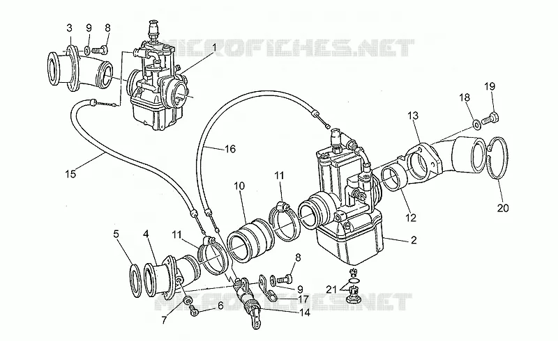 Alimentation MOTO GUZZI MOTO-GUZZI-MOTORCYCLES 350 V35 1987  V 35 II