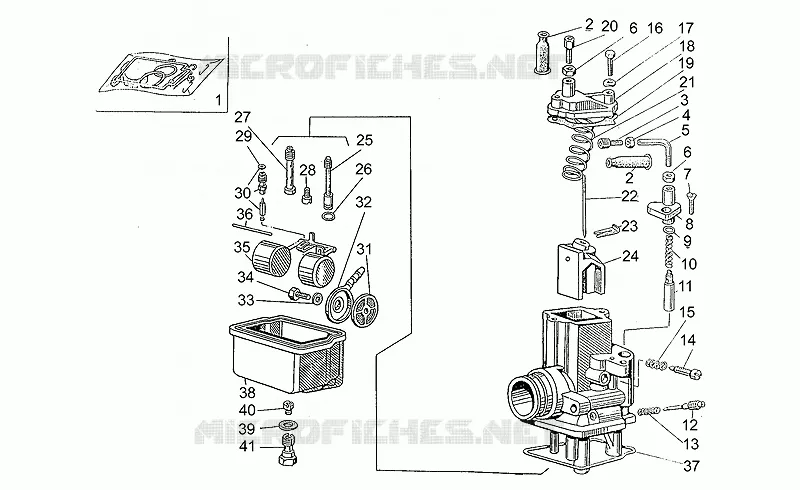 Carburateurs MOTO GUZZI MOTO-GUZZI-MOTORCYCLES 350 V35 1985  V 35 II