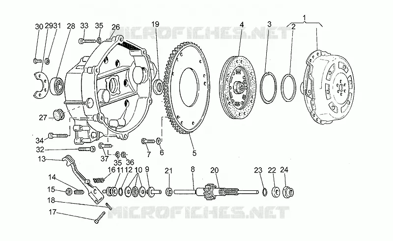 Embrayage MOTO GUZZI MOTO-GUZZI-MOTORCYCLES 350 V35 1986  V 35 II