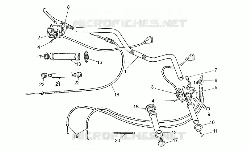 Guidon MOTO GUZZI MOTO-GUZZI-MOTORCYCLES 350 V35 1987  V 35 II