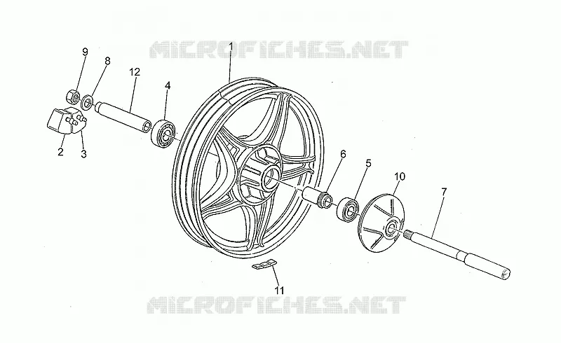 Roue arrière MOTO GUZZI MOTO-GUZZI-MOTORCYCLES 350 V35 1986  V 35 II