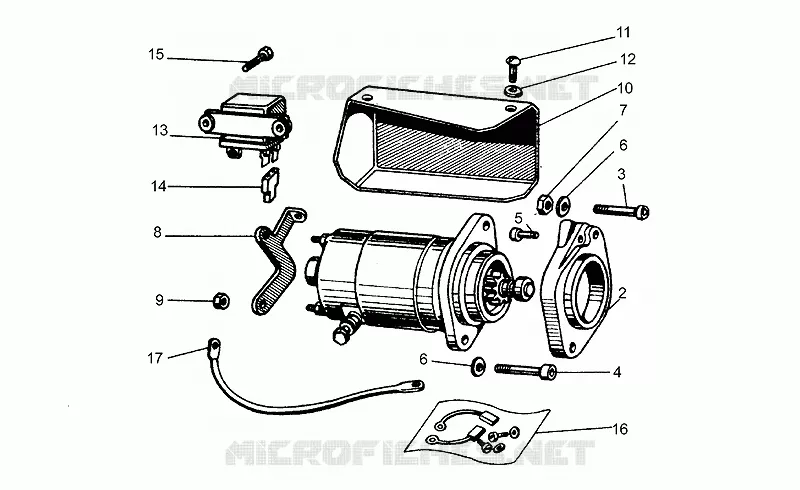 Démarreur Bendix MOTO GUZZI MOTO-GUZZI-MOTORCYCLES 500 V50 1977  V 50 Acc. Elettronica