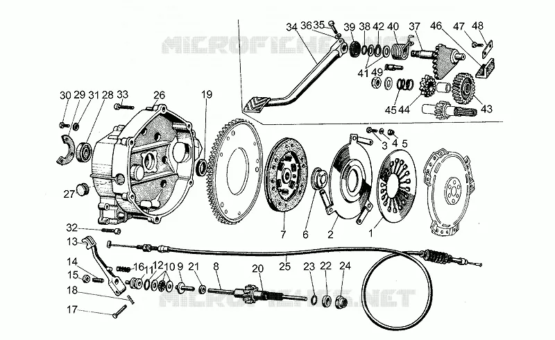 Embrayage MOTO GUZZI MOTO-GUZZI-MOTORCYCLES 500 V50 1980  V 50 Acc. Elettronica