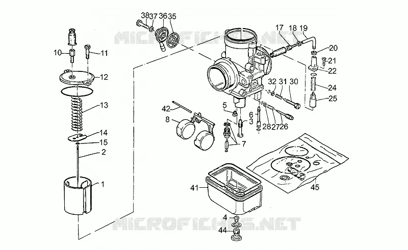 Carburateurs MOTO GUZZI MOTO-GUZZI-MOTORCYCLES 500 V50 1981  V 50 III