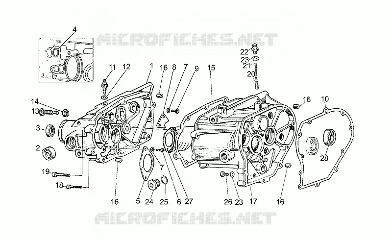 Carter de boîte vitesses MOTO GUZZI MOTO-GUZZI-MOTORCYCLES 500 V50 1980  V 50 III