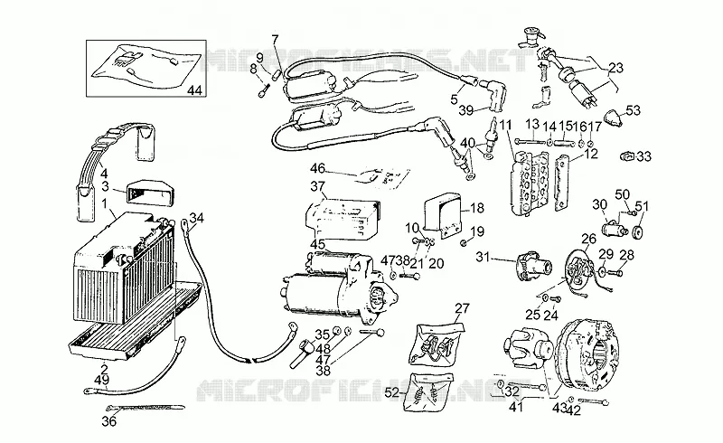 Dispositifs électriques MOTO GUZZI MOTO-GUZZI-MOTORCYCLES 500 V50 1980  V 50 III