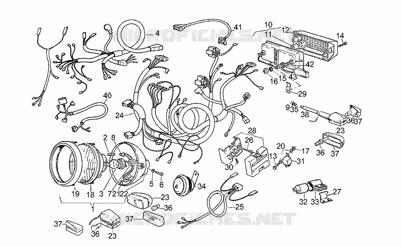 Feux MOTO GUZZI MOTO-GUZZI-MOTORCYCLES 500 V50 1980  V 50 III