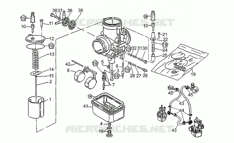 Carburateur MOTO GUZZI MOTO-GUZZI-MOTORCYCLES 500 V50 1994  V 50 PA