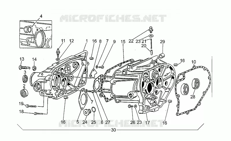 Carter de boîte vitesses MOTO GUZZI MOTO-GUZZI-MOTORCYCLES 500 V50 1998  V 50 PA