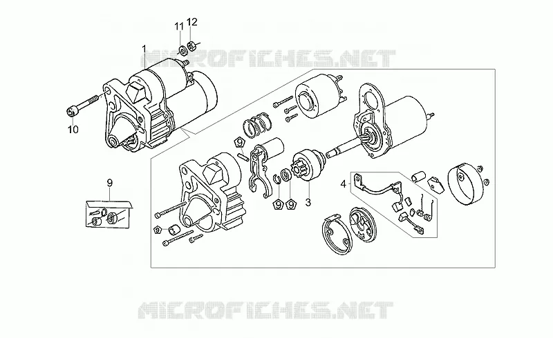 Démarreur MOTO GUZZI MOTO-GUZZI-MOTORCYCLES 500 V50 1994  V 50 PA