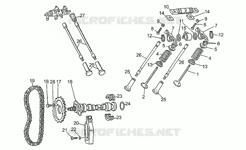 Distribution MOTO GUZZI MOTO-GUZZI-MOTORCYCLES 500 V50 2000  V 50 PA