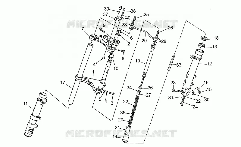 Fourche Av. MOTO GUZZI MOTO-GUZZI-MOTORCYCLES 500 V50 1999  V 50 PA