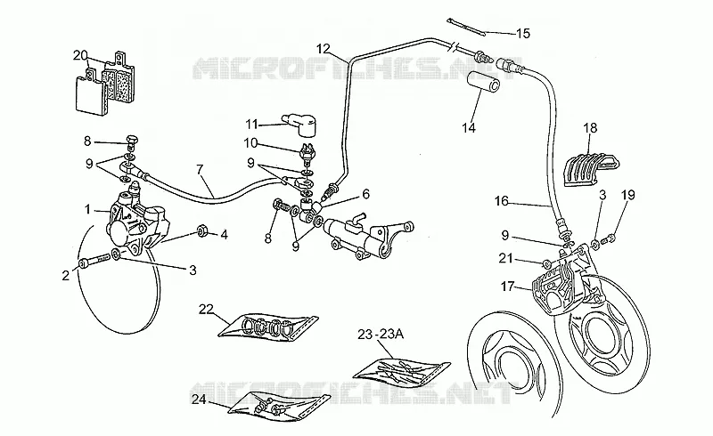 Pince frein MOTO GUZZI MOTO-GUZZI-MOTORCYCLES 500 V50 1992  V 50 PA