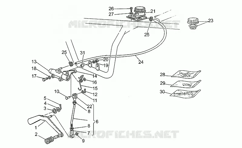 Sys.frein avant g. MOTO GUZZI MOTO-GUZZI-MOTORCYCLES 500 V50 2000  V 50 PA
