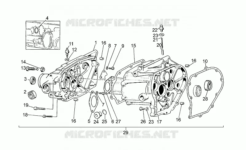 Carter de boîte vitesses MOTO GUZZI MOTO-GUZZI-MOTORCYCLES 650 V65 1982  V 65 Custom