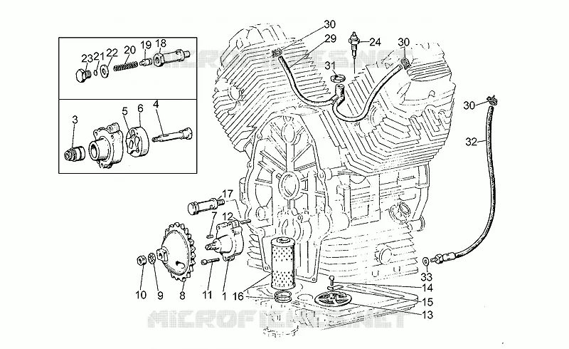Pompe huile MOTO GUZZI MOTO-GUZZI-MOTORCYCLES 650 V65 1985  V 65 Custom