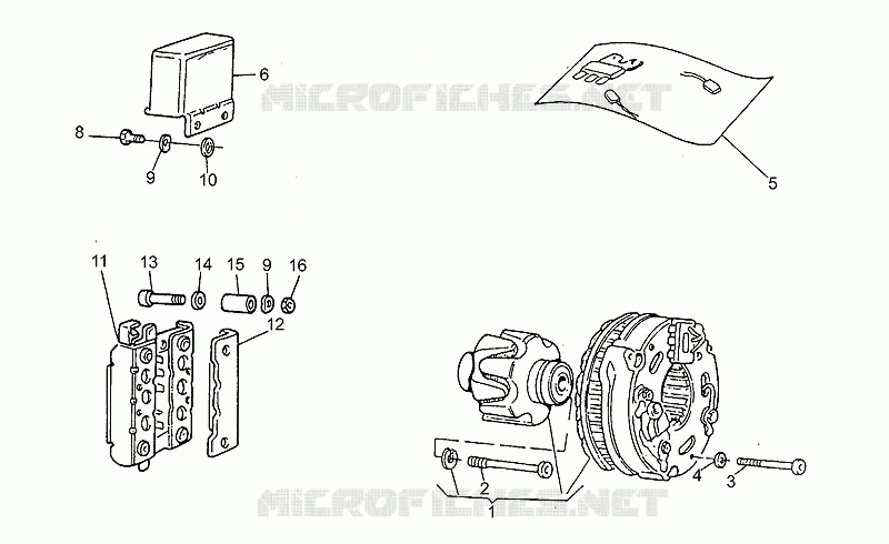 Alternat.-régulat. Bosch MOTO GUZZI MOTO-GUZZI-MOTORCYCLES 650 V65 1990  V 65 Florida
