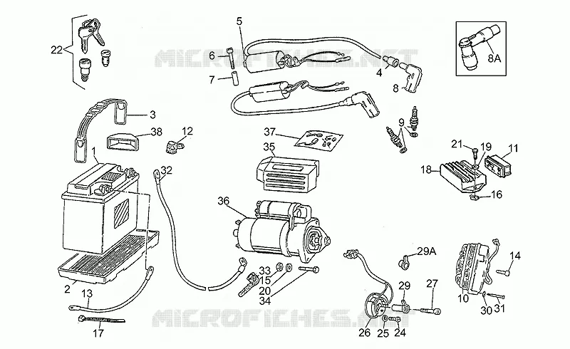Batterie-Altern. Saprisa MOTO GUZZI MOTO-GUZZI-MOTORCYCLES 650 V65 1992  V 65 Florida