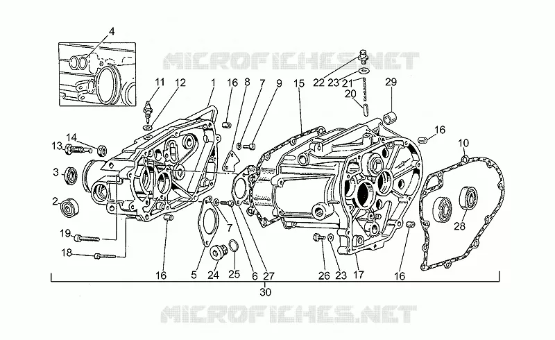 Carter de boîte vitesses MOTO GUZZI MOTO-GUZZI-MOTORCYCLES 650 V65 1987  V 65 Florida