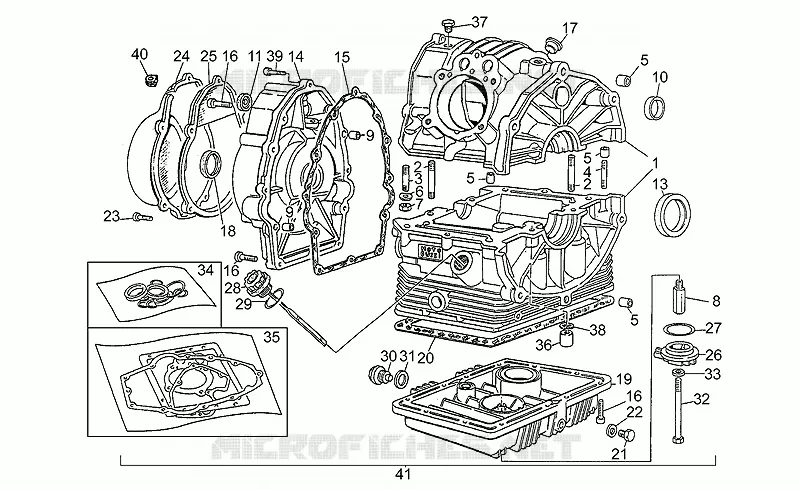Carter moteur MOTO GUZZI MOTO-GUZZI-MOTORCYCLES 650 V65 1986  V 65 Florida