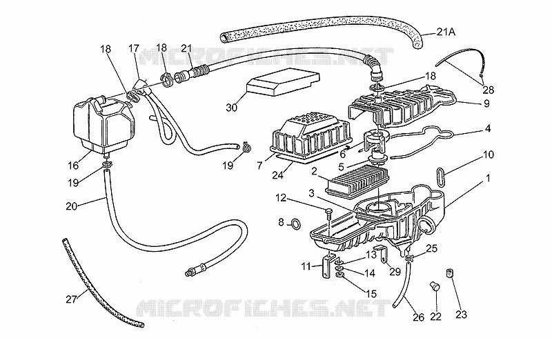 Filtre air MOTO GUZZI MOTO-GUZZI-MOTORCYCLES 650 V65 1992  V 65 Florida