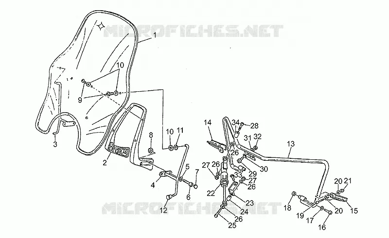 Pare-brise-pare-chocs AV MOTO GUZZI MOTO-GUZZI-MOTORCYCLES 650 V65 1988  V 65 Florida