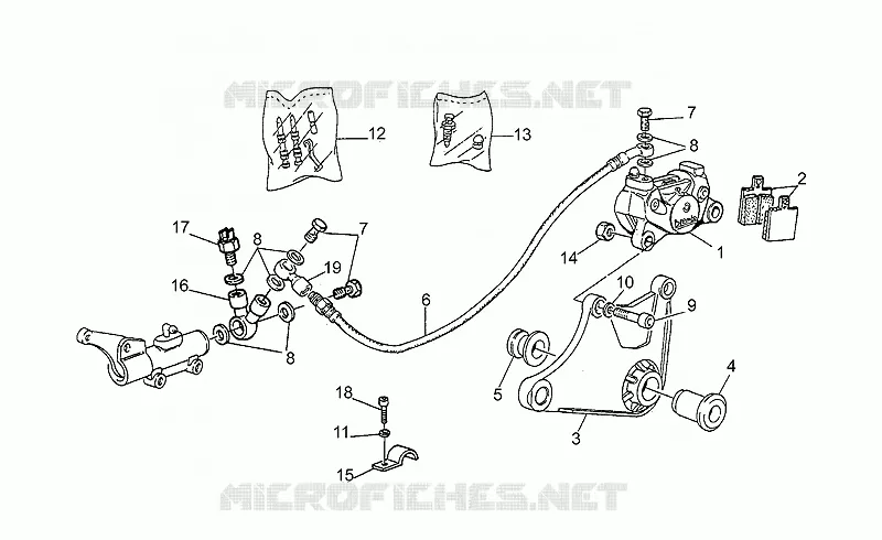 Pinces fr.AR-roue rayons MOTO GUZZI MOTO-GUZZI-MOTORCYCLES 650 V65 1986  V 65 Florida