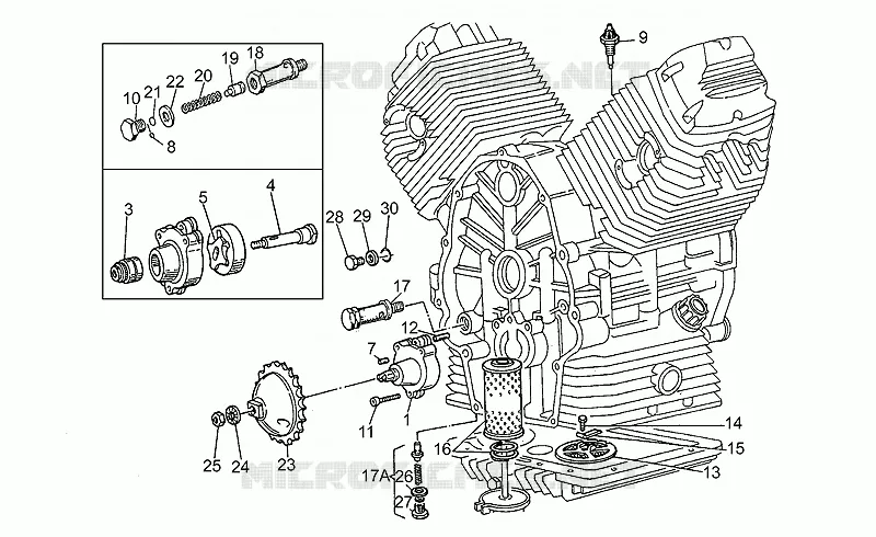 Pompe huile MOTO GUZZI MOTO-GUZZI-MOTORCYCLES 650 V65 1986  V 65 Florida
