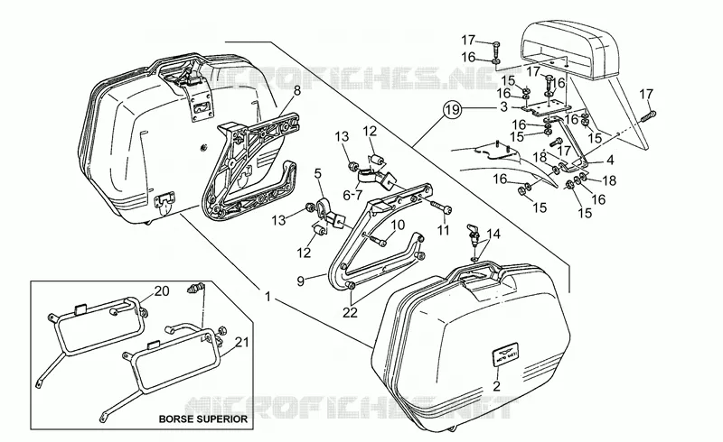 Sacs latéraux - paire MOTO GUZZI MOTO-GUZZI-MOTORCYCLES 650 V65 1992  V 65 Florida