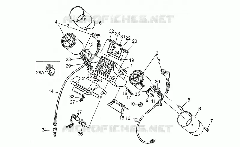 Tableau de bord MOTO GUZZI MOTO-GUZZI-MOTORCYCLES 650 V65 1988  V 65 Florida