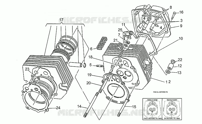Tête cylindre MOTO GUZZI MOTO-GUZZI-MOTORCYCLES 650 V65 1987  V 65 Florida