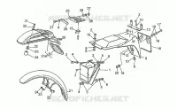 Garde boue AV AR pour MOTO GUZZI V 65 Polizia/PA NuovoTipo de 1995
