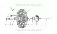 Roue AR jus.ch. PG17000 pour MOTO GUZZI V 65 Polizia/PA NuovoTipo de 1995
