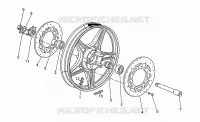 Roue AV dep.ch. PG17001 pour MOTO GUZZI V 65 Polizia/PA NuovoTipo de 1995