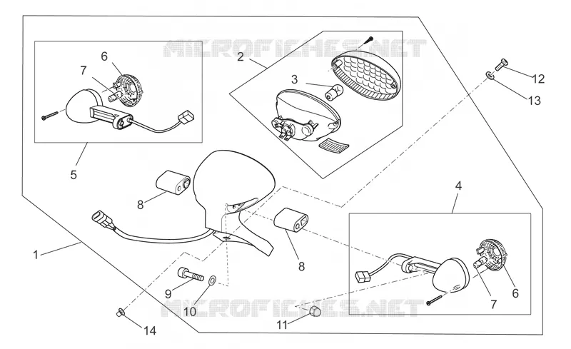 Feux arriere MOTO GUZZI MOTO-GUZZI-MOTORCYCLES 750 V7 2008  V7 Classic
