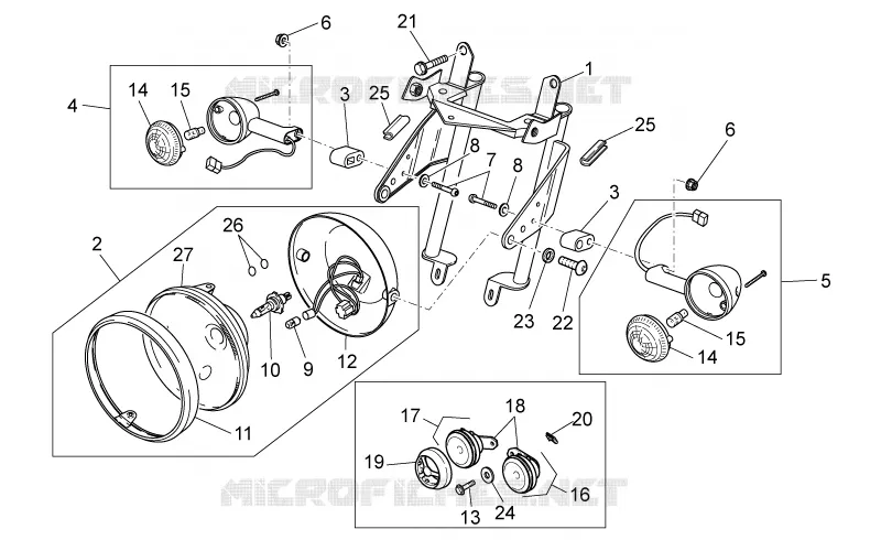 Feux avant MOTO GUZZI MOTO-GUZZI-MOTORCYCLES 750 V7 2012  V7 Classic