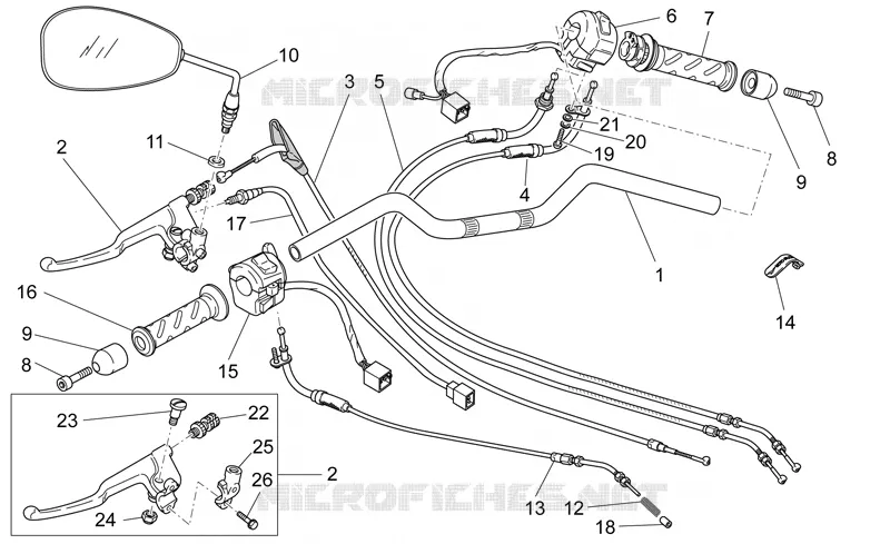 Guidon - Commandes MOTO GUZZI MOTO-GUZZI-MOTORCYCLES 750 V7 2012  V7 Classic